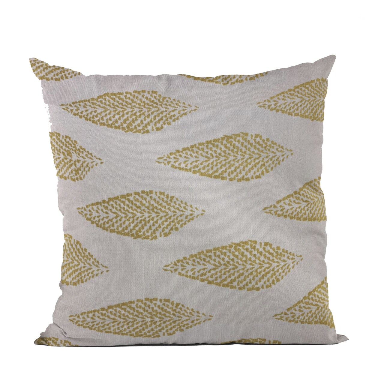 Edge Collections - Double sided 20" x 26" Standard - Green, Beige - Luxury Floral Throw Pillow with Leaf Pattern - 1 Piece